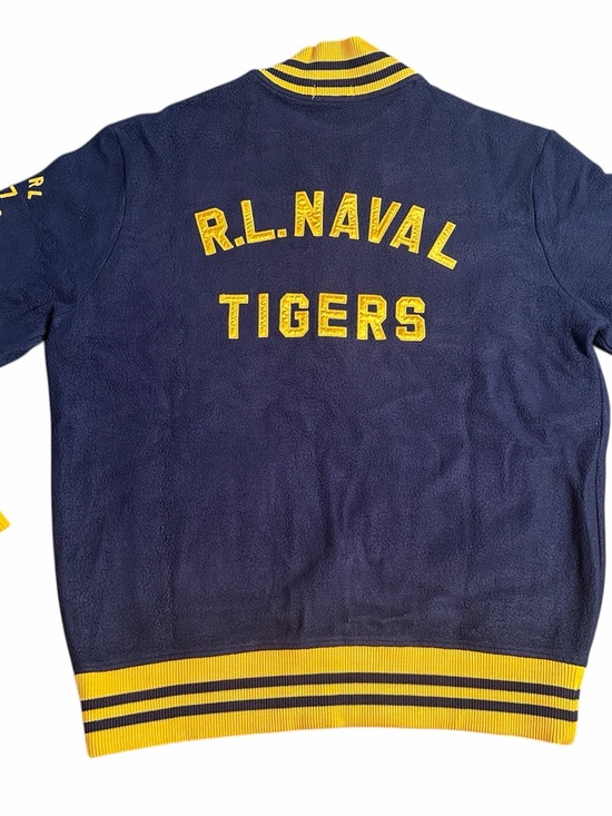 Ralph Lauren Vintage Navy & Yellow Tiger Varsity Jacket - Picture 2 of 6